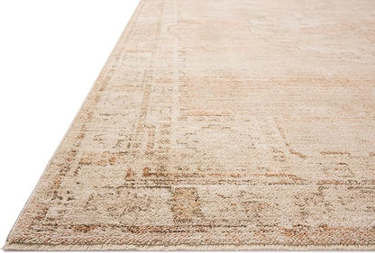 Loloi Chris Loves Julia Palma Collection PLM-02 Spice/Natural 3'-6" x 5'-6" Accent Rug Vintage Style Boho Living Room Bedroom Carpet