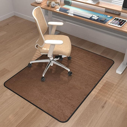 Placoot Corduroy Heavy Duty Office Chair Mat for Carpet & Hardwood Floors, Desk Chair Mat for Carpeted Floors and Hardwood Floor for Home Office