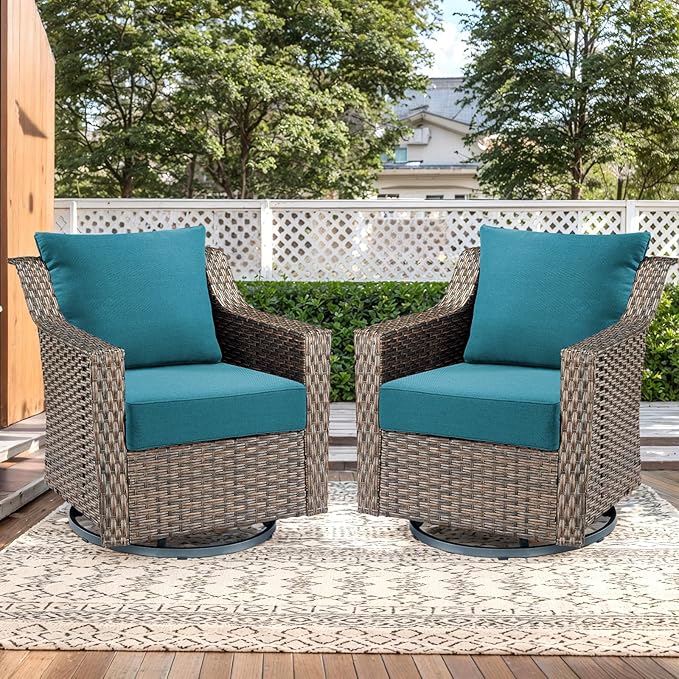 Luxury Outdoor Seat Cushion Set-22 x 24 x 6 Inch Outdoor Chair Cushions with Water Resistant & Removable Cover Outdoor Cushions for Patio Furniture Chair Sofa Couch