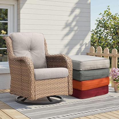 Patio Cushions for Outdoor Furniture - 22" x 25" x 4" UV Resistant Thick Foam Cushions Water Resistant Replacement Cushion for Outdoor Patio Furniture Chair/Sofa/Couch | Blue | 6-Pack |