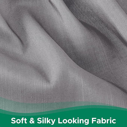 Biscaynebay Wrap Around Bed Skirts for King & Cal King Beds 16" Drop, Silver Grey Adjustable Elastic Dust Ruffles Easy Fit Wrinkle & Fade Resistant Silky Luxurious Fabric Solid Machine Washable