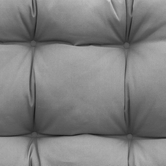 QILLOWAY Outdoor Patio Wicker Seat Cushions Group Loveseat/Two U-Shape/Two Lumbar Pillows for Patio Furniture,Wicker Loveseat,Bench,Porch,All Weather, Settee of 5 (Grey)