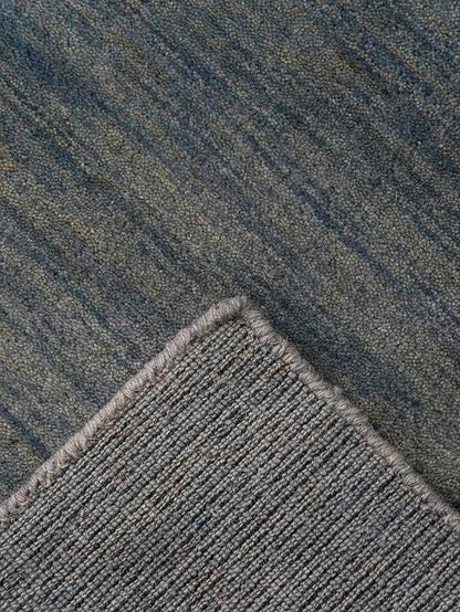 Hand Knotted Loom Wool ECO-Friendly Area Rugs - 10'x10', Square, Light Blue Color, Solid Plain Design, High Pile Handmade Anti Skid Area Rugs for Living Room, Bed Room (L00111)