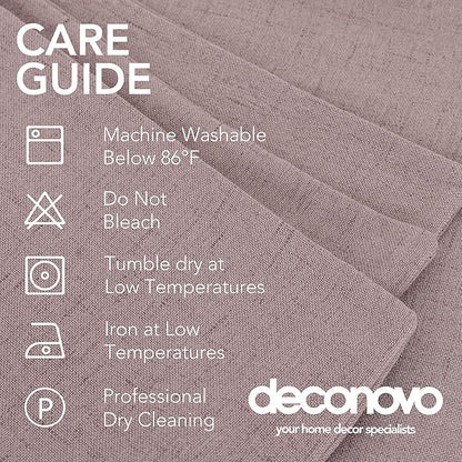 Deconovo Blank Pillow Covers 18x18, Throw Cushion Cover Set of 4, Faux Linen Decorative Pillowcases for Sofa Couch(18 x 18 Inch, Dusty Rose, Set of 4 No Pillow Insert)