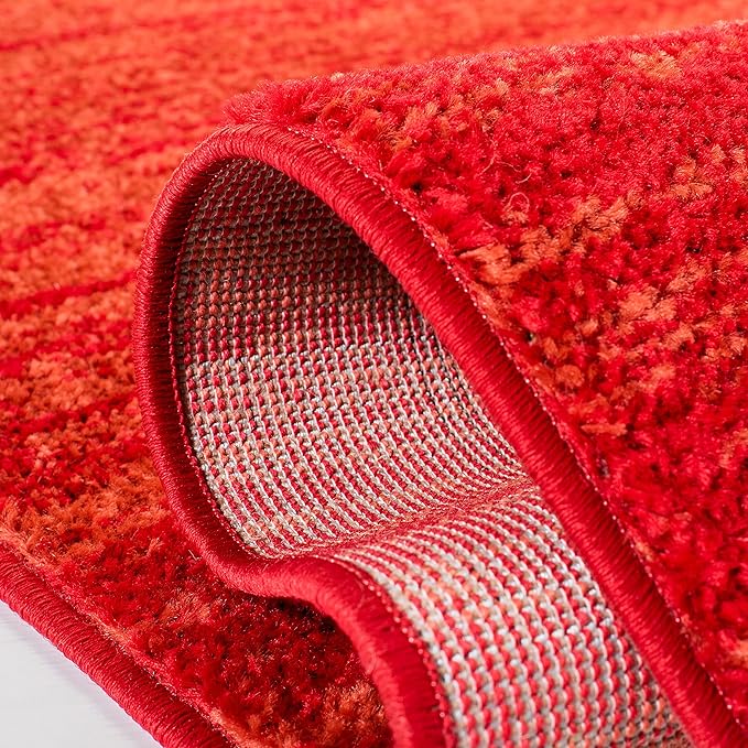 SAFAVIEH Adirondack Collection Accent Rug - 4'5" x 6'5", Red & Grey, Modern Ombre Design, Non Shedding & Easy to Clean, Ideal for Living Room, Bedroom, Office, Dining Space (ADR113Q)