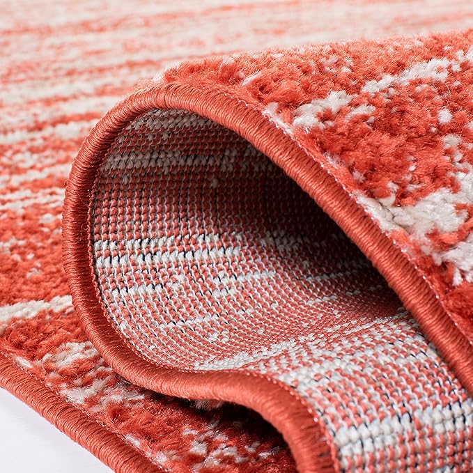 SAFAVIEH Adirondack Collection Area Rug - 5'5" x 7'7", Orange & Grey, Modern Ombre Design, Non Shedding & Easy to Clean, Ideal for Living Room, Bedroom, Office, Dining Space (ADR113P)