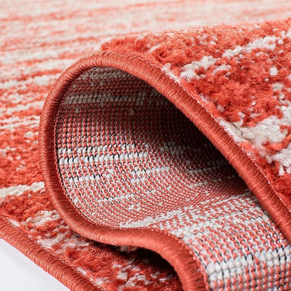 SAFAVIEH Area Rug 6x9 - Adirondack Collection - Orange & Grey, Modern Ombre Design, Non Shedding & Easy to Clean, Ideal for Living Room, Bedroom, Office, Dining Space (ADR113P)