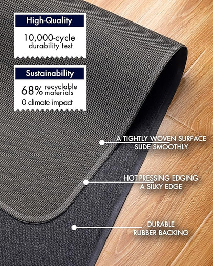 Office Chair Mat for Hardwood Floor Under Desk Computer Rolling Chair Mat for Wood/Tile Floor Non-Slip Heavy Duty Desk Rug PVC Plastic Hard Floor Protector 40"x 48" (Espresso)