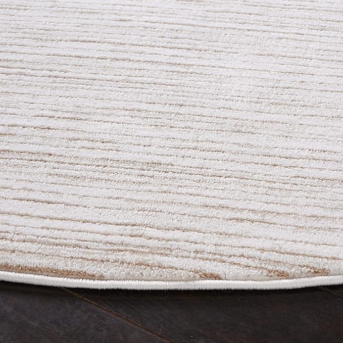 SAFAVIEH Vision Collection Round Rug - 10' Round, Ivory, Modern Ombre Design, Non-Shedding & Easy to Clean, Ideal for Living Room, Bedroom, Dining Space (VSN606J)