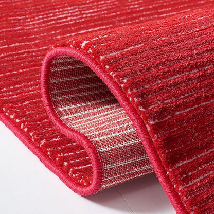 SAFAVIEH Vision Collection Runner Rug - 2'2" x 8', Red, Modern Ombre Design, Non-Shedding & Easy to Clean, Ideal for Entryway, Foyer, Bedroom, Hallway (VSN606Q)
