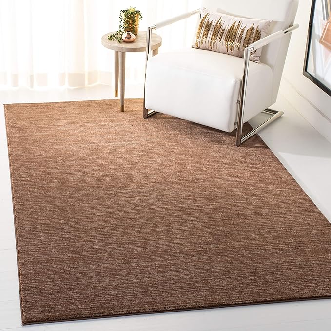 SAFAVIEH Area Rug 4x6 - Vision Collection - Brown, Modern Ombre Design, Non-Shedding & Easy to Clean, Ideal for Living Room, Bedroom, Dining Space (VSN606E)