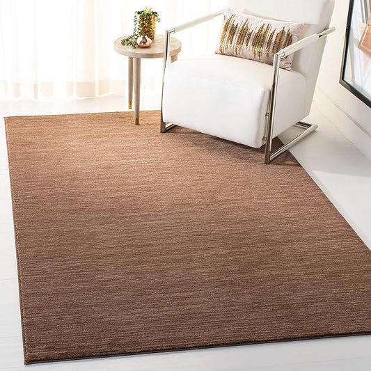 SAFAVIEH Area Rug 4x6 - Vision Collection - Brown, Modern Ombre Design, Non-Shedding & Easy to Clean, Ideal for Living Room, Bedroom, Dining Space (VSN606E)