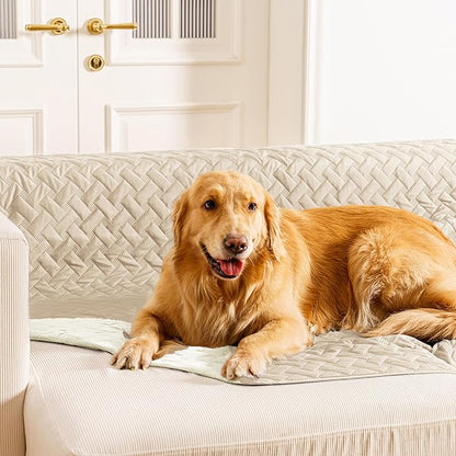 gogobunny 100% Double Sided Waterproof Dog Blanket Soft Pet Bed Cover Reversible Protect Furniture Couch Sofa Car for Puppy Cat Kids (Dark Beige/Light Beige, 40x50 Inch (Pack of 1))