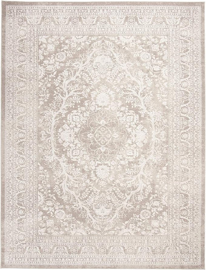SAFAVIEH Reflection Collection Area Rug - 5'1" x 7'6", Beige & Cream, Boho Tribal Distressed Design, Non-Shedding & Easy Care, Ideal for High Traffic Areas in Living Room, Bedroom (RFT668A)