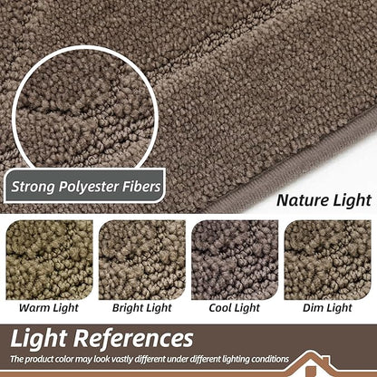BEQHAUSE Dirt Trapper Door Mat 32" x 48", Doormat Non-Slip Entryway Rugs Washable, Dog Door Mat Stain Resistant and Absorbent Welcome Floor Mat for Front Back Door, Muddy Wet Shoes & Paws, Light Brown
