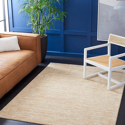SAFAVIEH Area Rug 4x6 - Vision Collection - Beige, Modern Ombre Design, Non-Shedding & Easy to Clean, Ideal for Living Room, Bedroom, Dining Space (VSN606H)