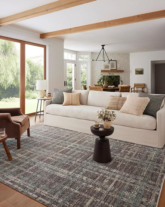 Loloi Angela Rose Ember Collection EMB-08 Espresso/Multi 3'-6" x 5'-6" Accent Rug