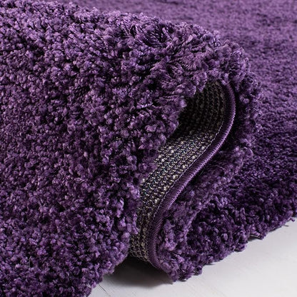 SAFAVIEH Milan Shag Collection Runner Rug - 2' x 22', Purple, Solid Design, Non-Shedding & Easy Care, 2-inch Thick Ideal for High Traffic Areas in Living Room, Bedroom (SG180-7373)