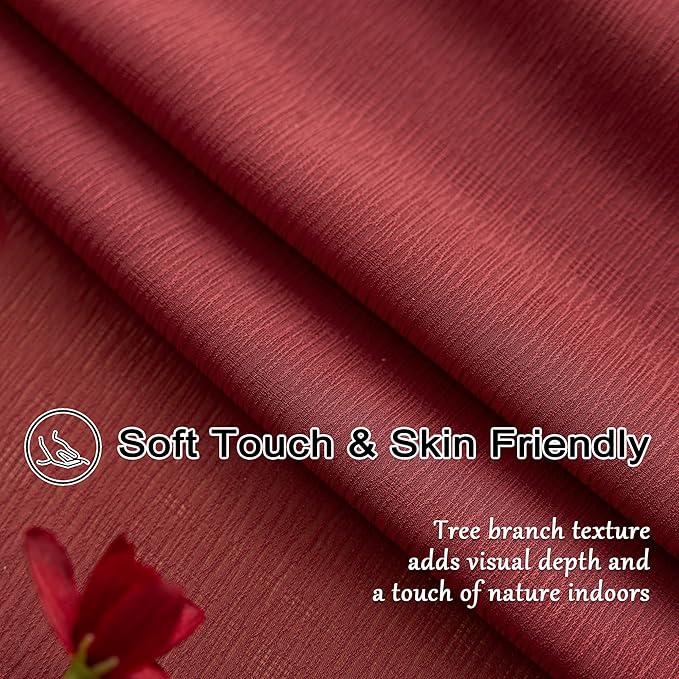 Sheer Pleated Curtains 96 Inch Length for Living Room Bedroom Light Filtering Burgundy Red Window Curtains Soft Touch Lightweight Pinch Pleat Drape with Hooks, Burgundy, 42"W x 96"L, 2 Panels