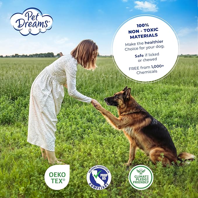 Pet Dreams Dog Crate Pad - Washable Kennel Mat, Crate Pads for Dog Cages, Non-Toxic, Flat Indoor Cat Bed, Fits iCrate 18, 24, 30, 36, 42, 48 Inches (Khaki, Large, 36")