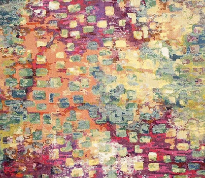 SAFAVIEH Monaco Collection Area Rug - 8' x 10', Pink & Multi, Boho Chic Abstract Watercolor Design, Non-Shedding & Easy Care, Ideal for High Traffic Areas in Living Room, Bedroom (MNC225D)