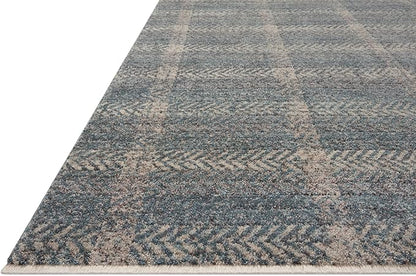 Loloi Angela Rose Ember Collection EMB-03 Blue/Beige 3'-6" x 5'-6" Accent Rug