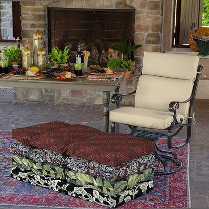 Arden Outdoor Chair Cushion, 21 x 20, Rain-Proof, Fade Resistant 21 x 20, Tan Leala