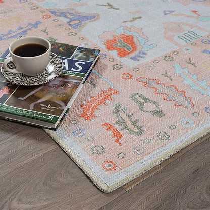 Fame Rugs Modern Oushak Rug 2'6"x13, Vintage Turkish Colorful Oriental Antique Inspired Long Runner Rugs, Luxury Living Room Bedroom (995BO, 2'6" x 13')
