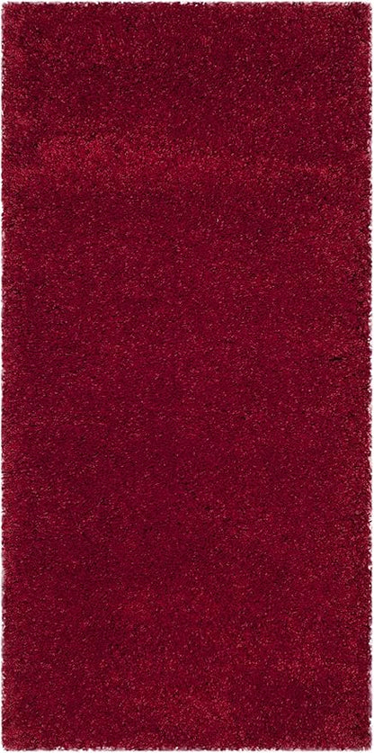 SAFAVIEH Milan Shag Collection Accent Rug - 2' x 4', Red, Solid Design, Non-Shedding & Easy Care, 2-inch Thick Ideal for High Traffic Areas in Entryway, Living Room, Bedroom (SG180-4040)