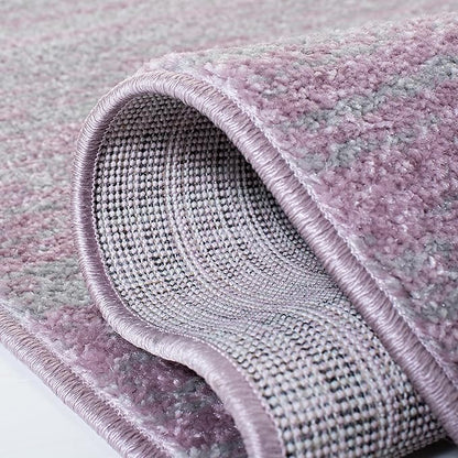 SAFAVIEH Adirondack Collection Area Rug - 6'7" Square, Purple & Green, Modern Ombre Design, Non Shedding & Easy to Clean, Ideal for Living Room, Bedroom, Office, Dining Space (ADR113V)