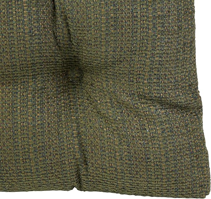 Klear Vu Gripper Overstuffed Universal Non-Slip Dining Chair Cushions for Kitchen Decor or Office Use, U-Shaped Skid-Proof Seat Pad, 17x17 Inches, 2 Count (Pack of 1), Honeycomb Green