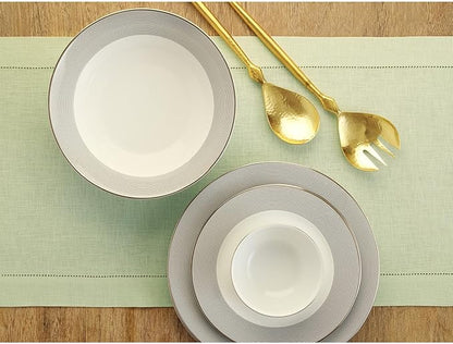 Solino Home Linen Sage Green Table Runner 72 Inches Long - 100% Pure Linen Hemstitch Table Runner 14 x 72 Inch for Dresser, Dining, Christmas, New Year - Classic Hemstitch