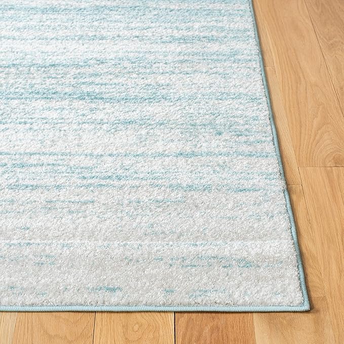 SAFAVIEH Area Rug 11x15 - Adirondack Collection - Large - Aqua & Ivory, Modern Ombre Design, Non Shedding & Easy to Clean, Ideal for Living Room, Bedroom, Office, Dining Space (ADR113J)