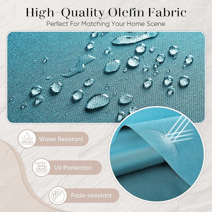 Luxury Outdoor Seat Cushion Set-24 x 24 x 6 Inch Outdoor Chair Cushions Set of 2 with Water Resistant & Removable Cover Outdoor Cushions for Patio Furniture Chair Sofa Couch