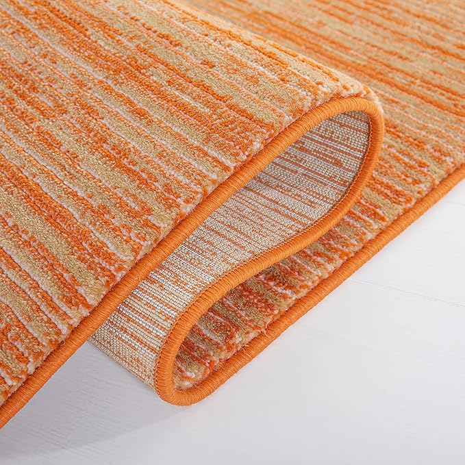 SAFAVIEH Vision Collection Runner Rug - 2'2" x 12', Orange, Modern Ombre Design, Non-Shedding & Easy to Clean, Ideal for Foyer, Hallway, Bedroom (VSN606P)