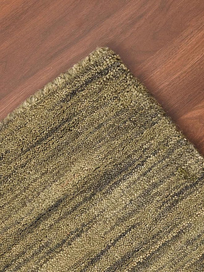 Rugsotic Carpets Hand Knotted Loom Wool 9'x12' Area Rug Solid Green L00111