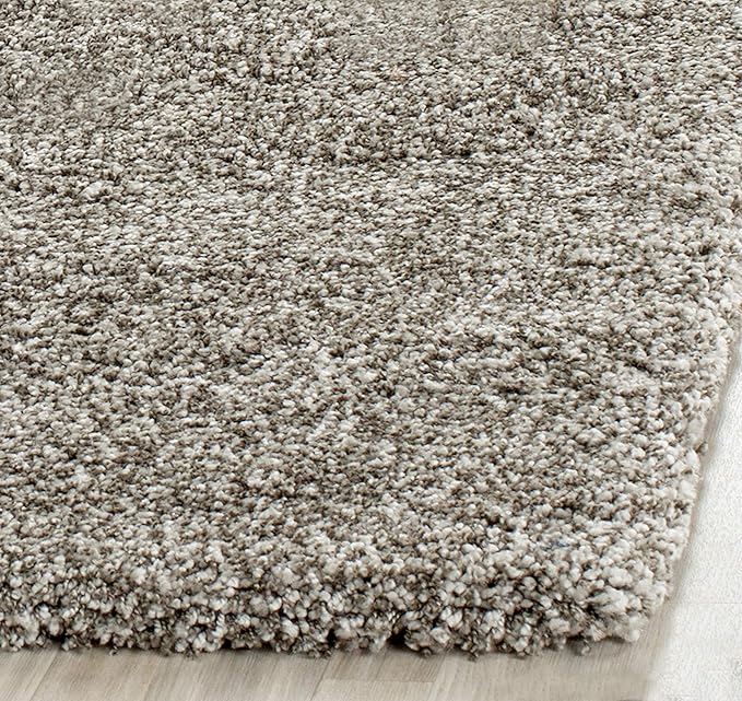 SAFAVIEH Milan Shag Collection Accent Rug - 2' x 4', Grey, Solid Design, Non-Shedding & Easy Care, 2-inch Thick Ideal for High Traffic Areas in Entryway, Living Room, Bedroom (SG180-8080)