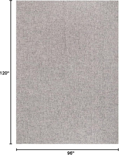 Easy Jute Rug 8x10 Indoor Outdoor Natural Rugs Solid Fiber Rug Woven Area Rug Boho Easy Clean Inside Carpet for Living Room Bedroom Dining Room Hallway or Outdoor Patio Porch (8 X 10 Silver)