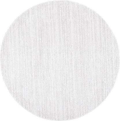 SAFAVIEH Vision Collection Area Rug - 8' Round, Ivory & Grey, Modern Ombre Design, Non-Shedding & Easy to Clean, Ideal for Living Room, Bedroom, Dining Space (VSN606K)