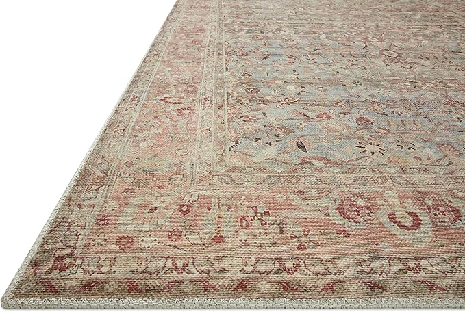 Loloi Adrian Collection ADR-06 Ocean/Clay 8'-6" x 11'-6", .19" Thick Area Rug