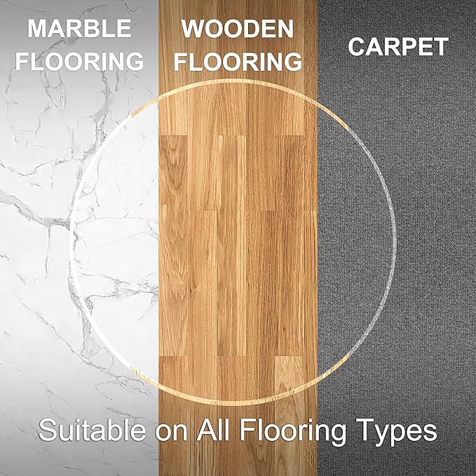 Beveled Edge 36" Round Office Chair Mat for Carpet or Hardwood Floor Crystal Clear, 36" x 36" for a Smooth Glide and Easy Roll On/Off, Heavy Duty and Non-Slip Floor Ultimate Clear Chair Mat
