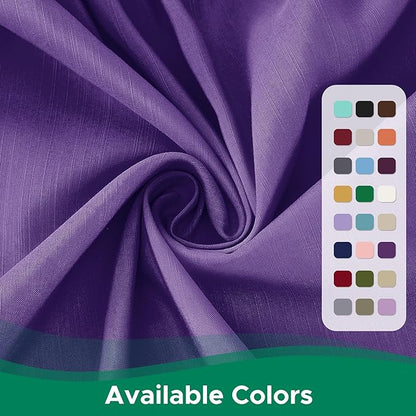 Biscaynebay Wrap Around Bed Skirts for Twin & Twin XL Beds 15" Drop, Purple Adjustable Elastic Dust Ruffles Easy Fit Wrinkle & Fade Resistant Silky Luxurious Fabric Machine Washable