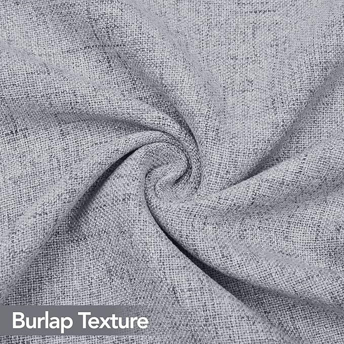 Deconovo Pillow Covers 18x18 Set of 4, Faux Linen Look Throw Pillow Cover with Invisible Zipper for Chairs(18 x 18 Inch, Silver Grey, No Pillow Insert)