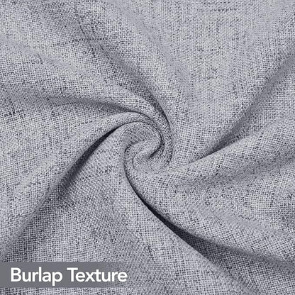 Deconovo Pillow Covers 18x18 Set of 4, Faux Linen Look Throw Pillow Cover with Invisible Zipper for Chairs(18 x 18 Inch, Silver Grey, No Pillow Insert)