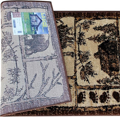 Cabin Style Area Rug Runner 2 Feet 2 Inch X 7 Feet 2 Inch Design L-362