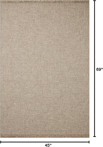 Loloi Dawn Collection Indoor/Outdoor DAW-04 Coffee 3'-9" x 5'-9" Accent Rug