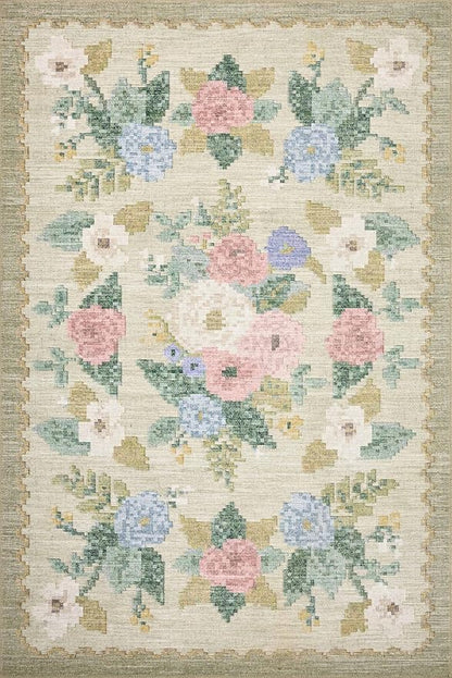 Loloi Rifle Paper Co. Rosa Collection RSA-02 Cream/Multi 2'-3" x 3'-9" Accent Rug