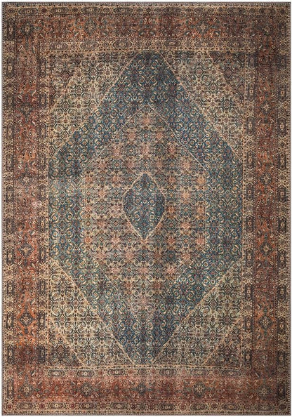 Keen Home Design 10x14 Rug - Machine Washable Area Rug with Non-Slip Backing, Ideal for Living Room, Dining Room, Bedroom - Vintage, Easy Clean, Durable, Low Pile Rug - (9'7" x 14')
