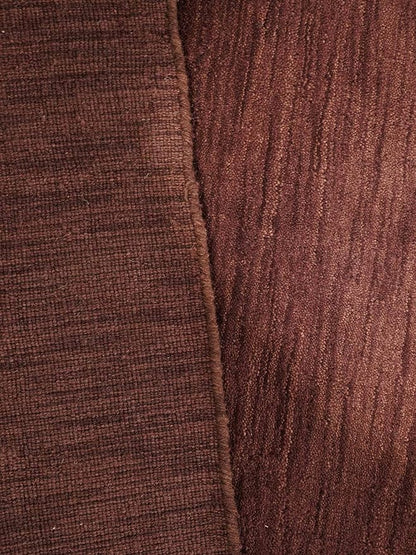 Rugsotic Carpets Hand Knotted Gabbeh Wool 8'x11' Area Rug Solid Purple L00111