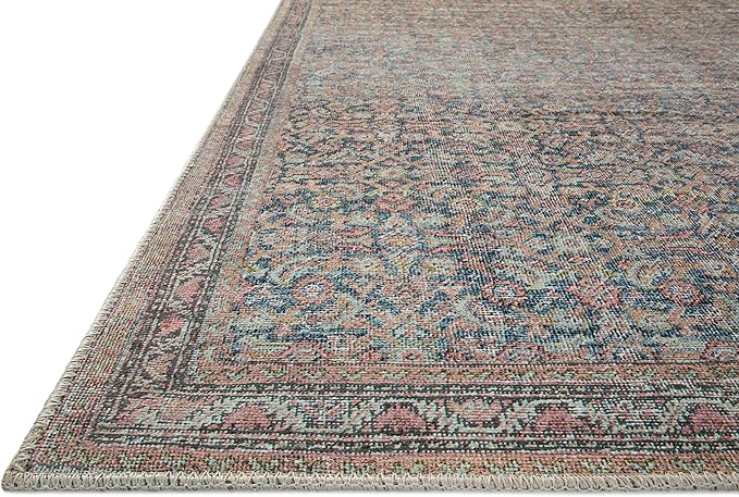 Loloi Adrian Collection ADR-04 Denim/Multi 8'-6" x 11'-6", .19" Thick Area Rug